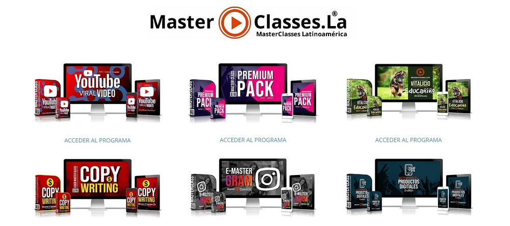 Productos seminarios online masterclasses
