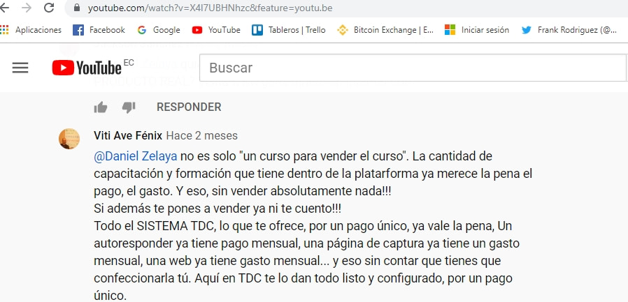 Opinion Positiva Sistema TDC 1