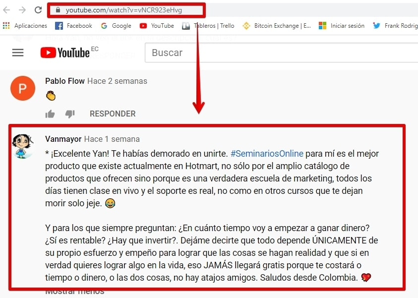 Comentario 2 Seminarios Online