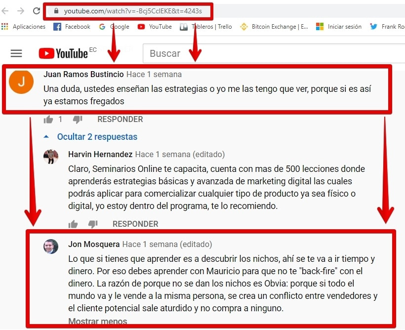 Comentario Seminarios Online