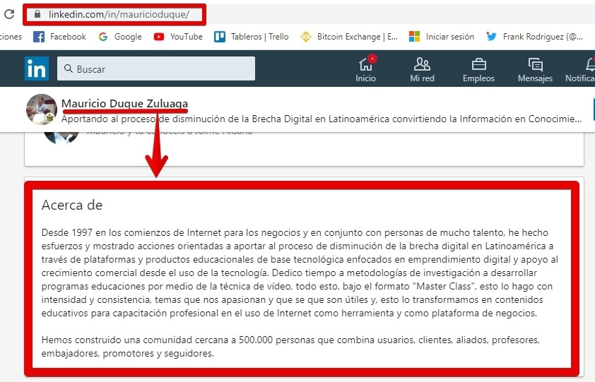 Mauricio Duque Zuluaga y Seminarios Online - Perfil Linkedin