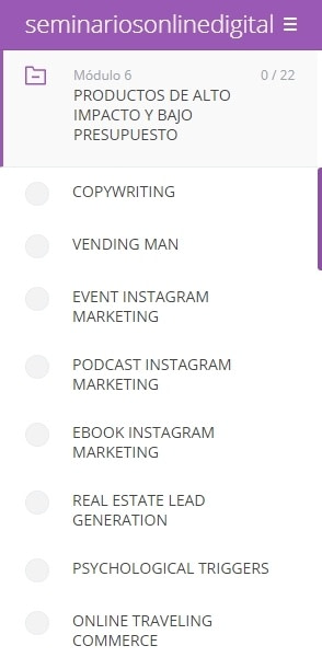 Productos Seminarios Online 2