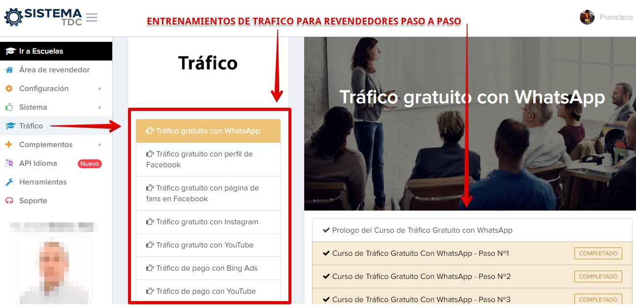 Entrenamiento paso a paso Sistema TDC 2.0